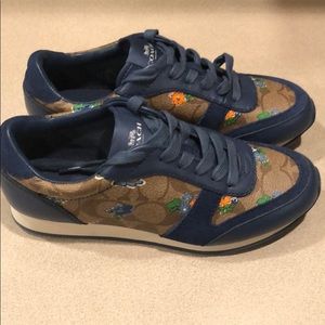 Coach Blue, Floral Sneakers
